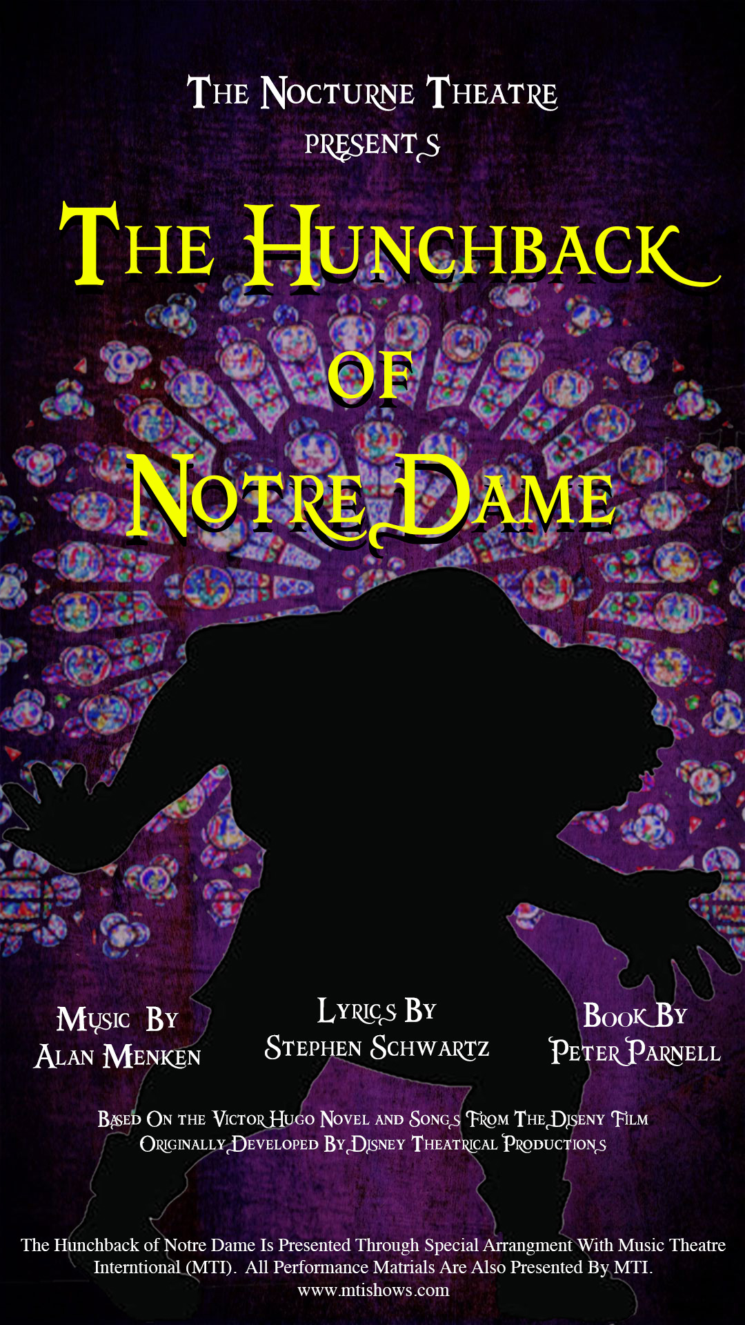 The Hunchback of Notre Dame Musical at The Nocturne Theatre in Los Angeles - Official Poster