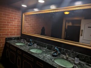 Men’s bathroom at Nocturne Theatre