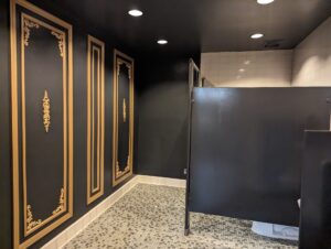 Men’s restroom facilities at Nocturne Theatre