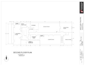 Second floor plan of Nocturne Theatre