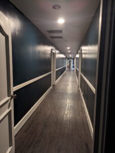 Theatre hallway interior at Nocturne Theatre